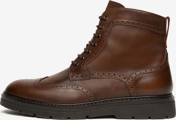 Bottines à lacets Nero Giardini en marron : devant