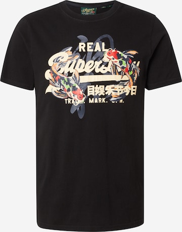 T-Shirt 'TOKYO' Superdry en noir : devant