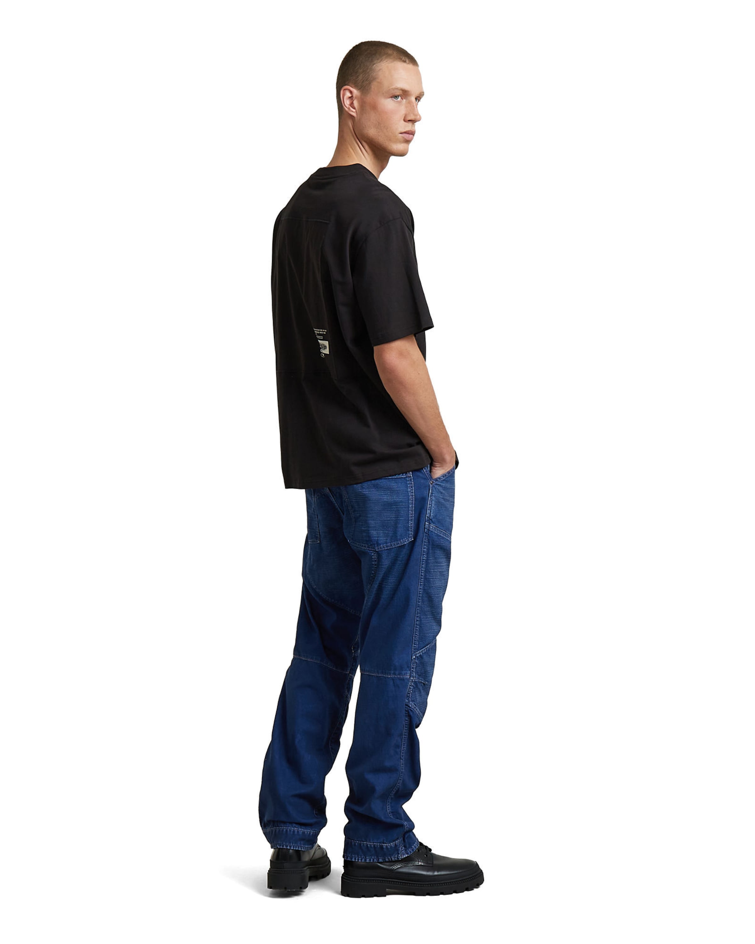 G-STAR Shirt 'Back Applique Relaxed T-Shirt' in Black