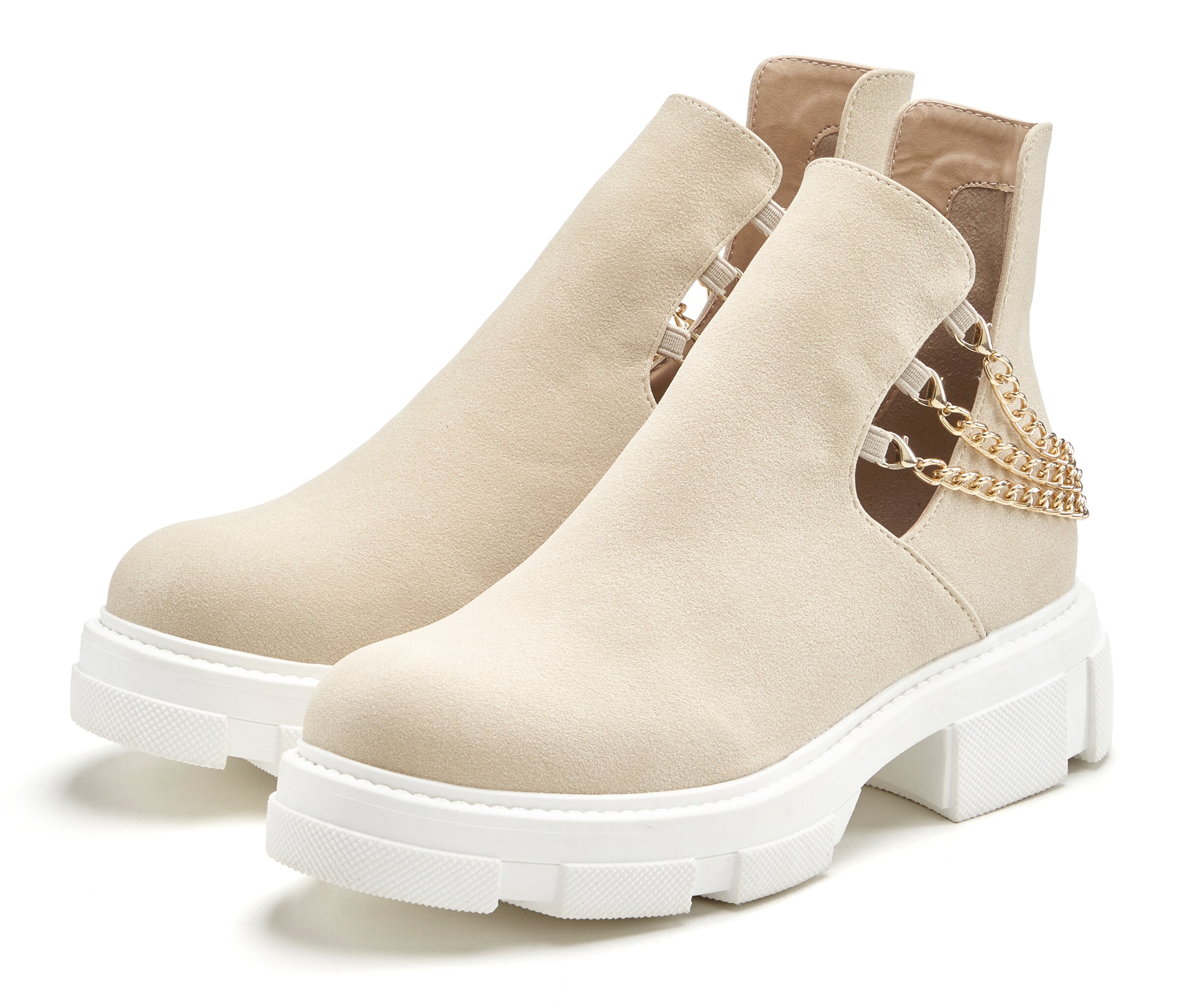 LASCANA Kotníkové boty – béžová