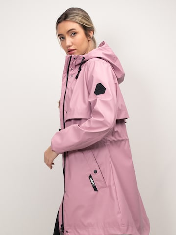 Giacca per outdoor ' Aurora-Regenmantel mit Cape ' di JACK1T in rosa