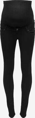 Only Maternity Skinny Jeans in Black: front