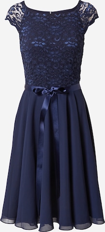 Robe de cocktail SWING en bleu : devant