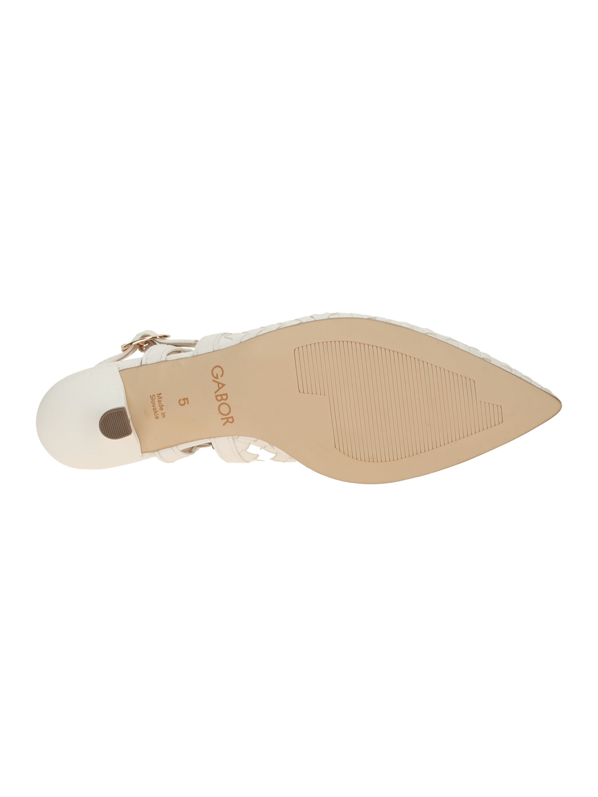 GABOR Slingback Pumps 'Flecht' in White