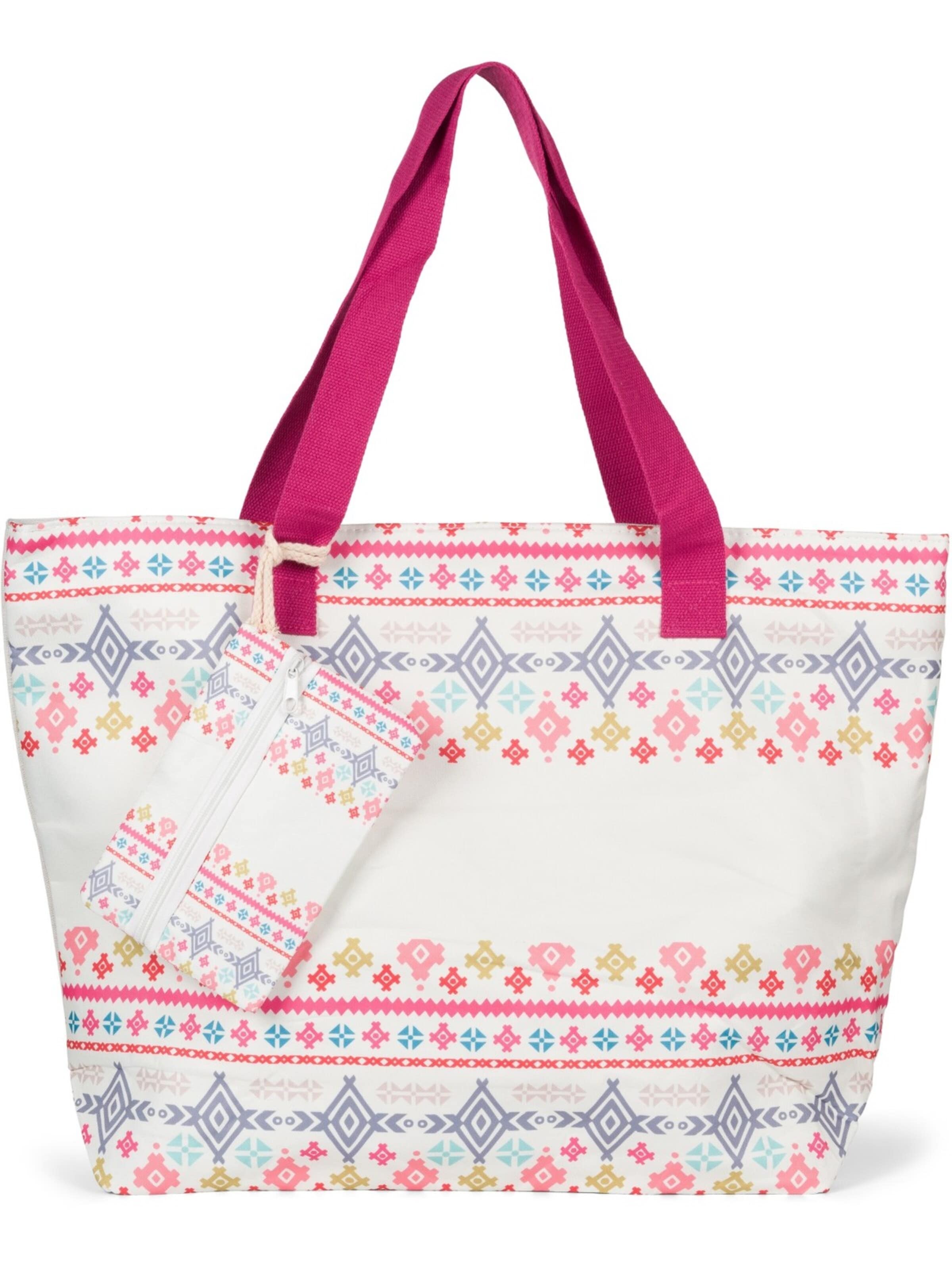 styleBREAKER Strandtasche 'Strandtasche Azteken Muster - Boho'‌‌‌‌‌‌‌ in One Size in pink, Produktansicht