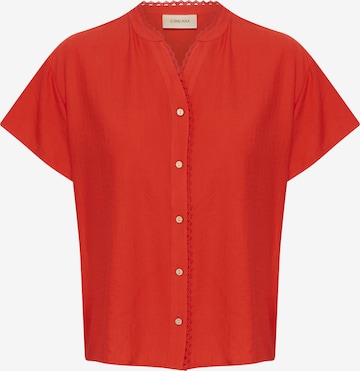 Cream Blouse 'Lori' in Rood: voorkant