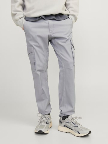 Effilé Pantalon cargo 'Paul Flake' JACK & JONES en gris : devant