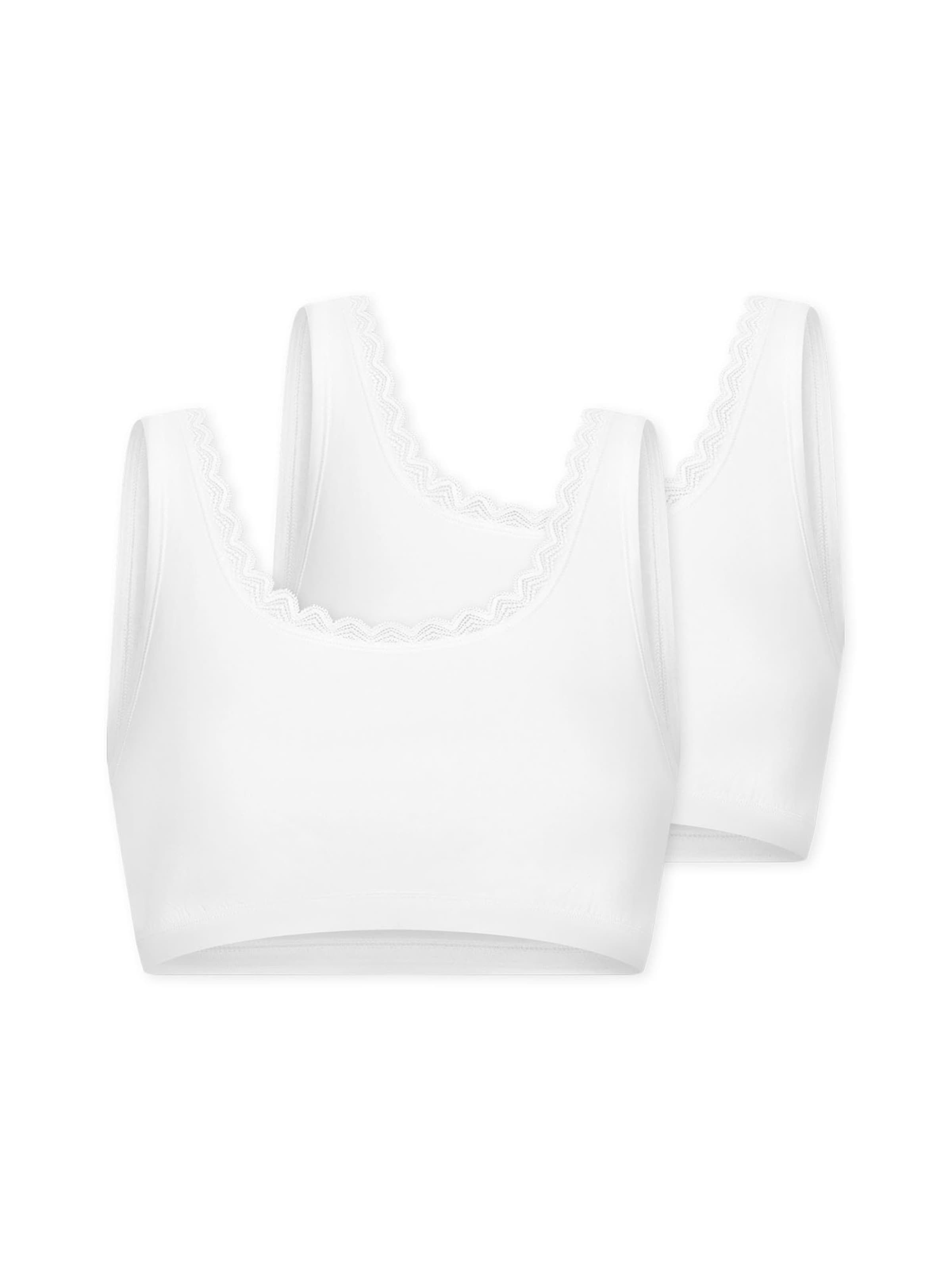 Invisible Soutien-gorge ' Cotton Lace ' uncover by SCHIESSER en blanc : devant
