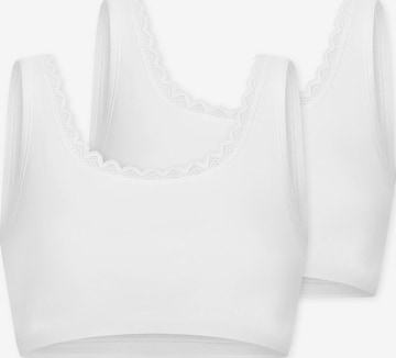 Invisible Soutien-gorge ' Cotton Lace ' uncover by SCHIESSER en blanc : devant