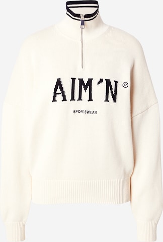 Sweat de sport Aim'n en beige : devant