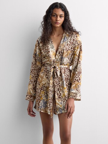 INTIMISSIMI Kimono  'Simply Iconic' in Braun: Vorderseite