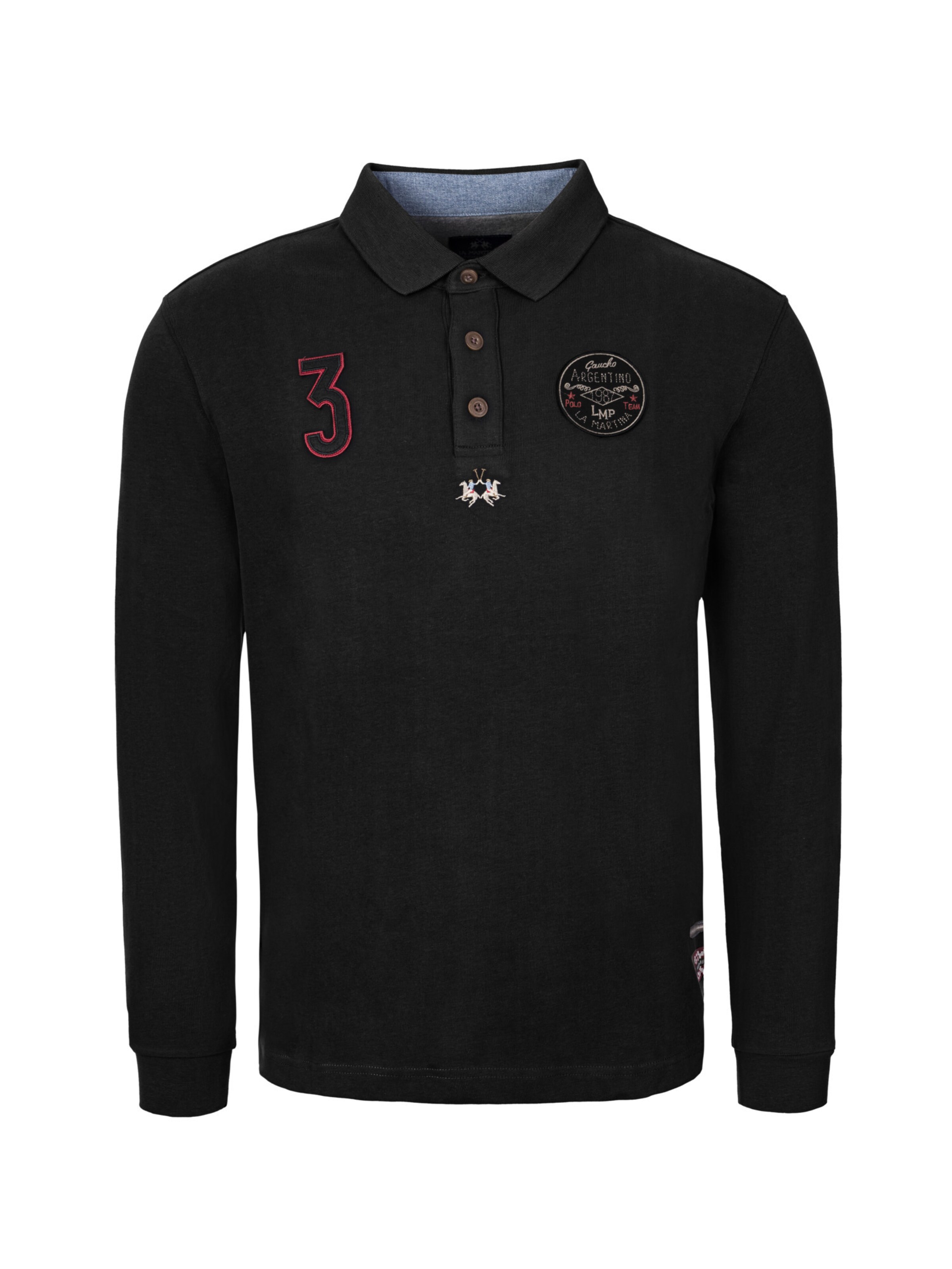 Maglietta di La Martina in nero: frontale