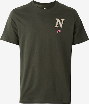 Nike Sportswear Majica 'CLUB' | zelena barva: sprednja stran