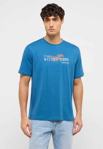 MUSTANG T-Shirt 'Austin' in Blau: Vorderseite