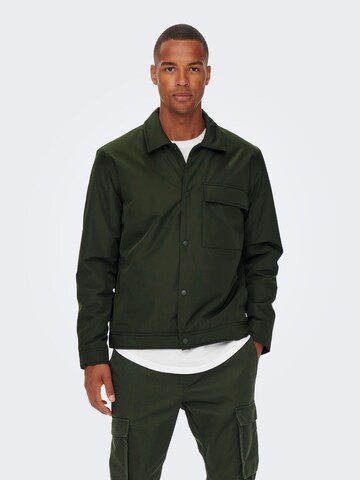 Only & Sons Between-Season Jacket 'Hydra' in Green
