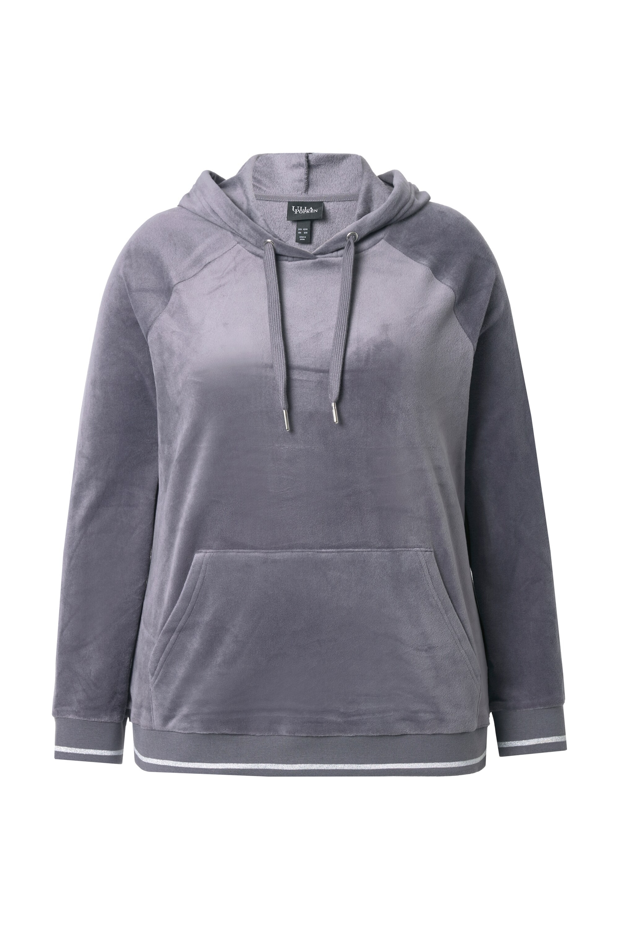 Ulla Popken Sweatshirt in Grau: Vorderseite