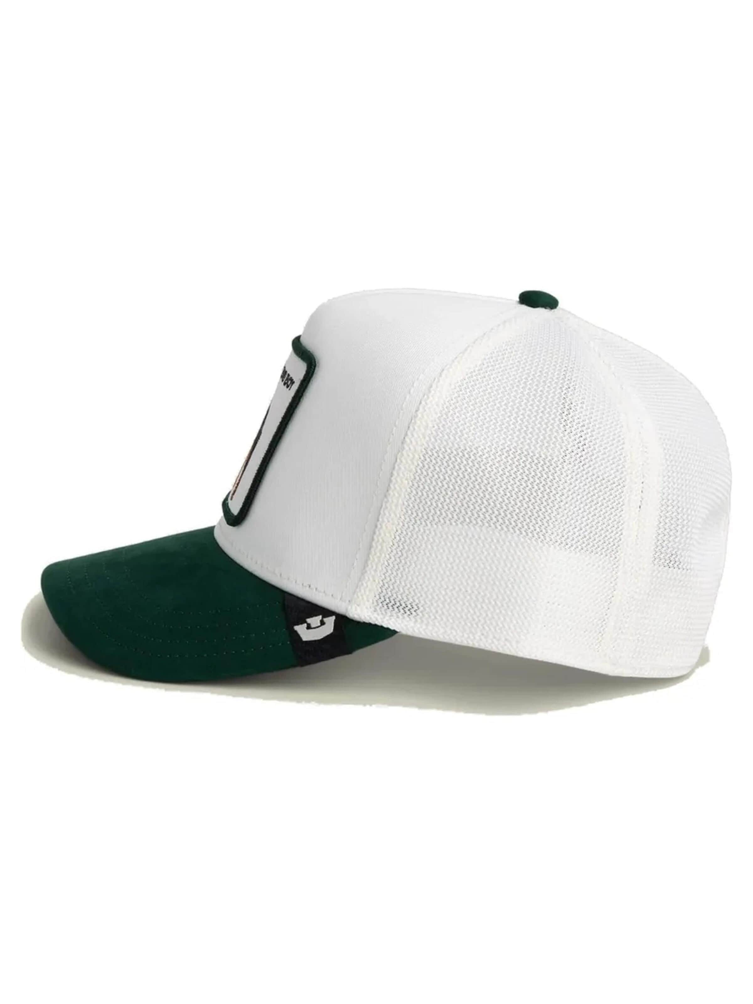 GOORIN Bros. Kšiltovka 'Gorra goorin bros blanca rottweiller suede bad boy trucker cap 3' – bílá
