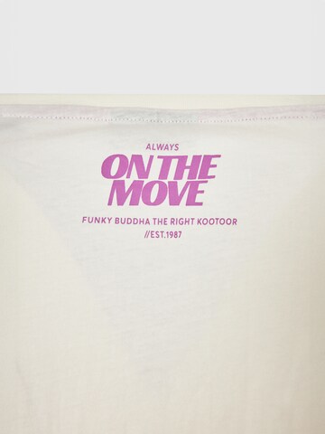 T-shirt 'Funky Buddha' Funky Buddha en blanc