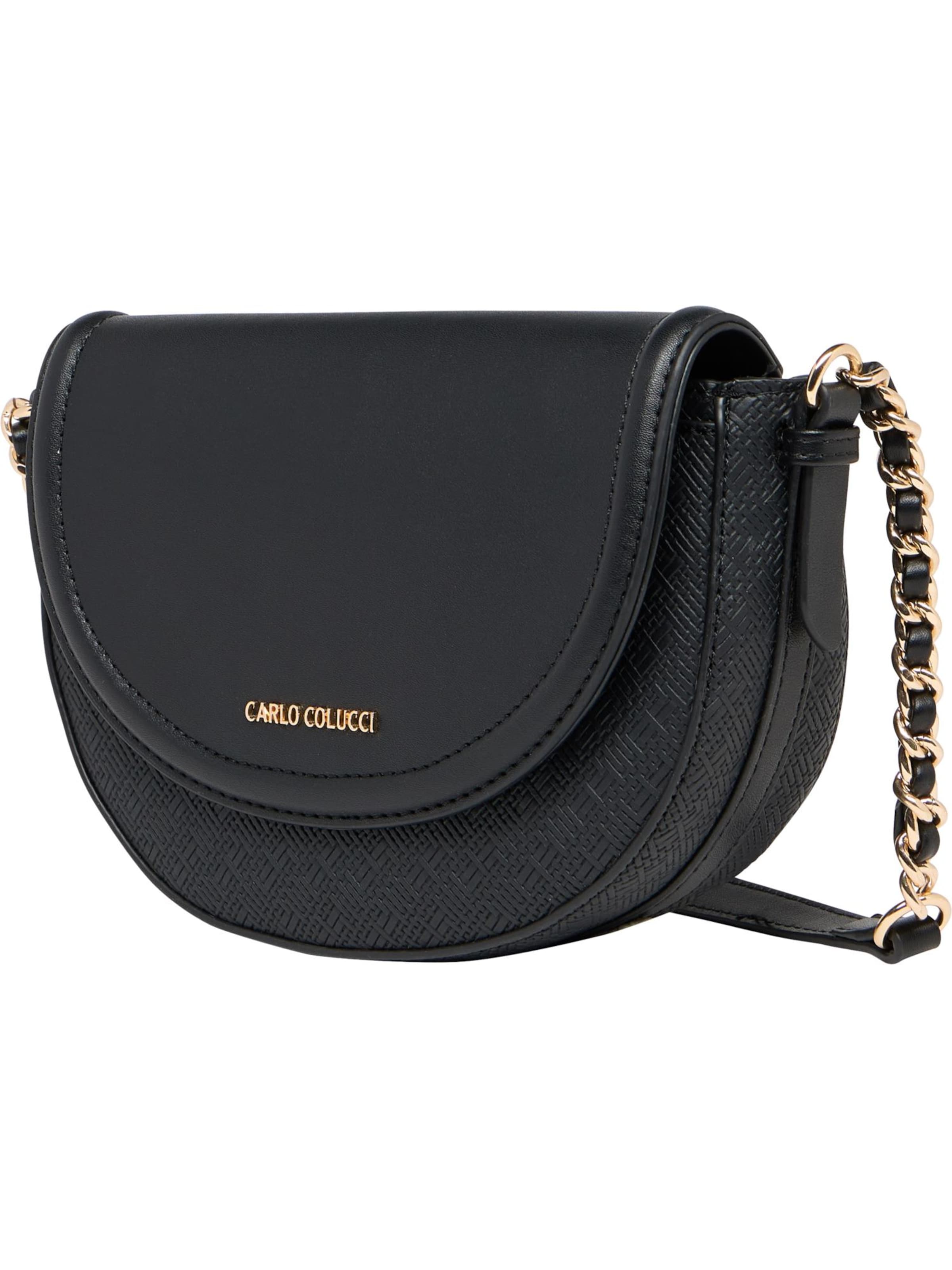Carlo Colucci Umhängetasche 'di Maio' in Schwarz