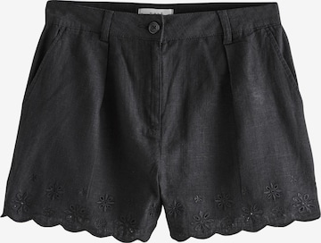 Next Bukser med lægfolder i sort: forside