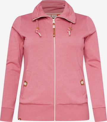 Ragwear Plus Mikina s kapucí 'RYLIE' – pink: přední strana