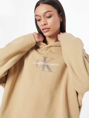 Calvin Klein Jeans Sweatshirt 'ARCHIVAL' in Beige