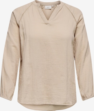 Camicia da donna 'THYRA' di ONLY Carmakoma in beige: frontale