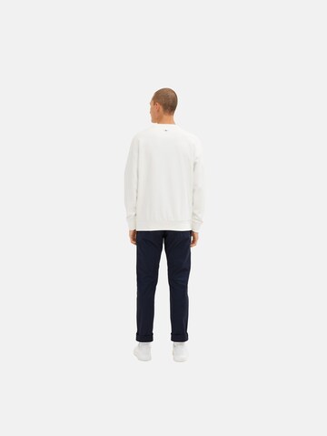 Sweat-shirt TOM TAILOR en blanc