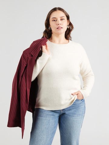 Vero Moda Curve Svetr 'VMCDoffy' – béžová: přední strana