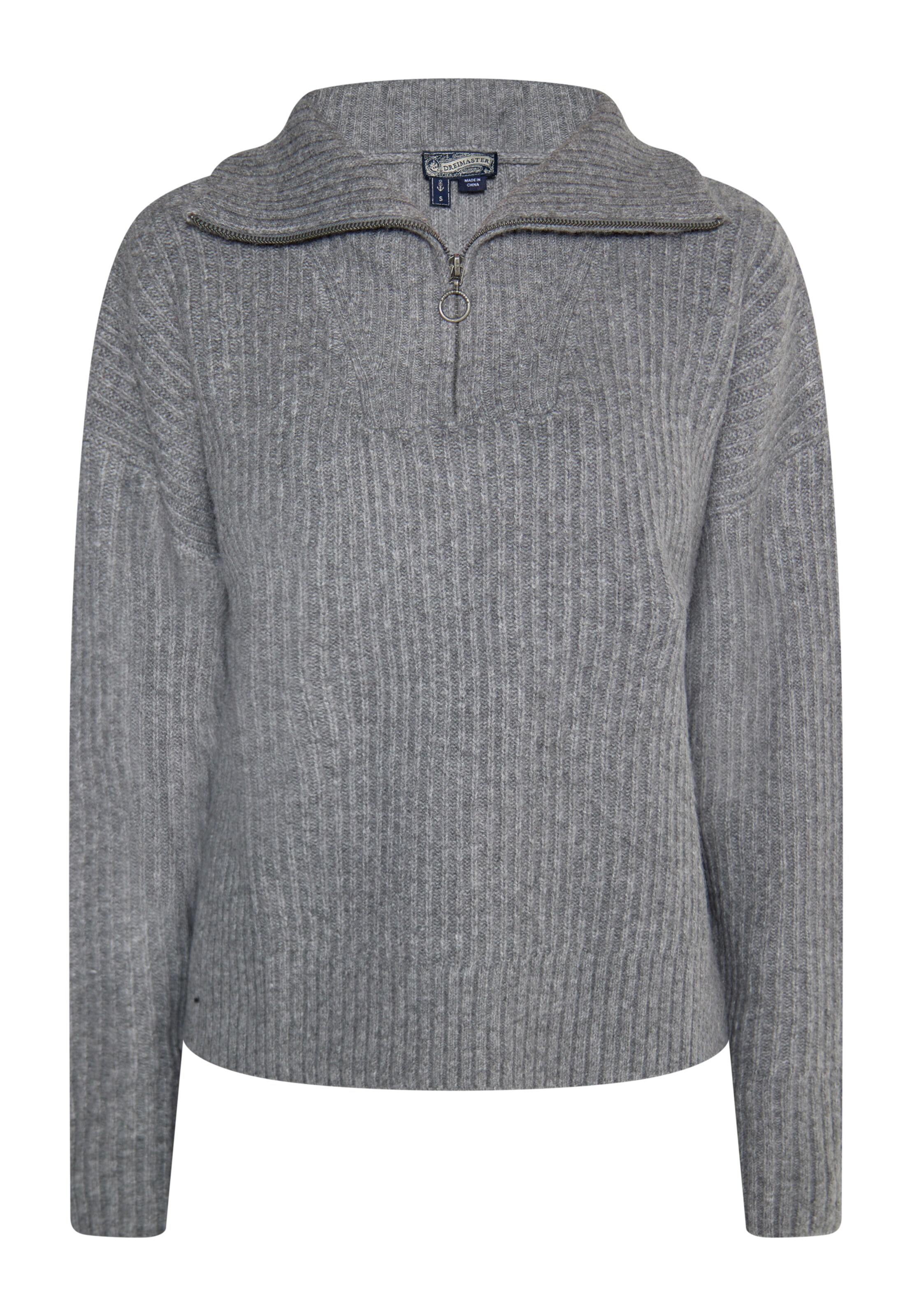 Pull-over DreiMaster Vintage en gris : devant