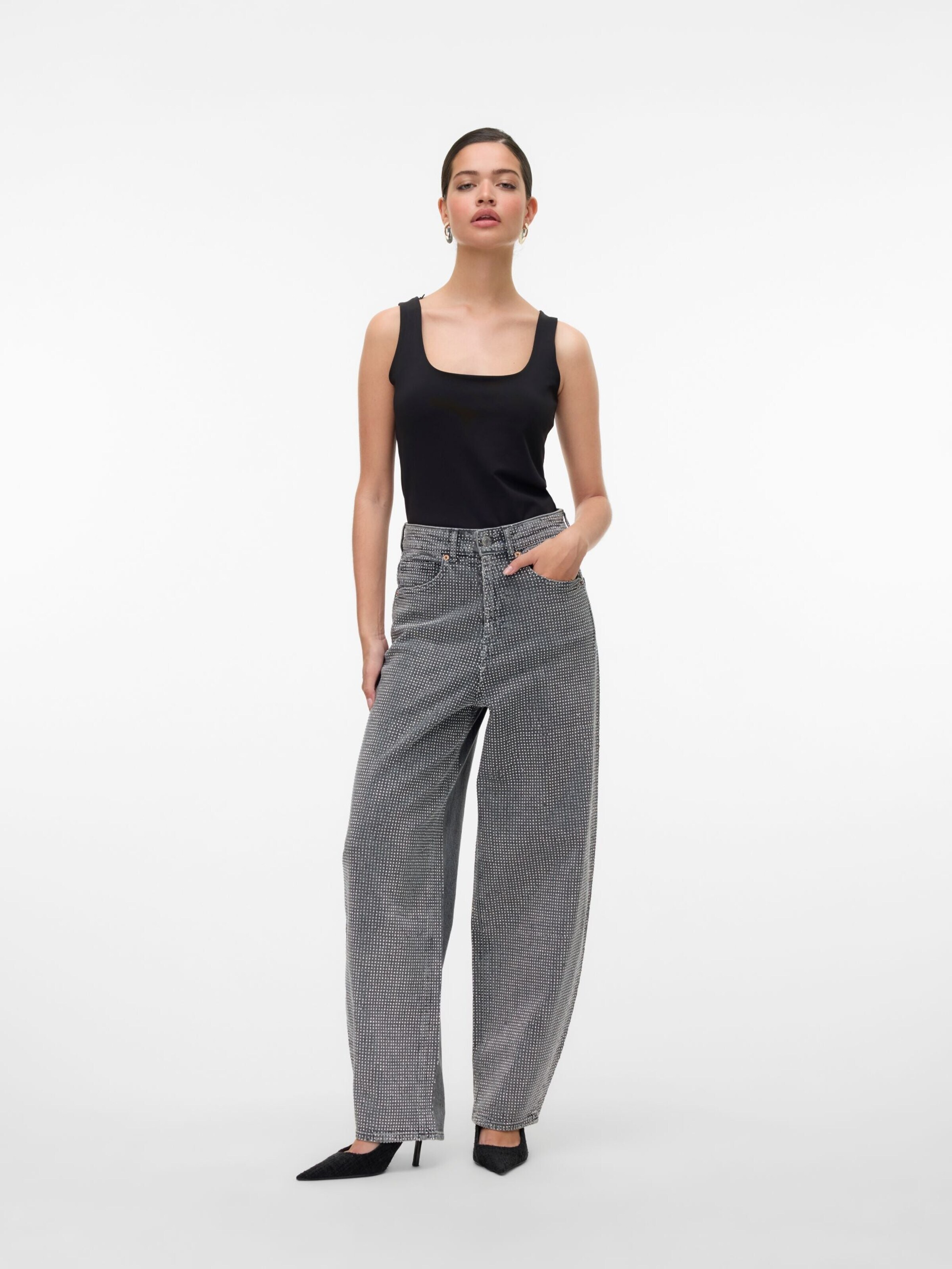 VERO MODA Barrel Jeans '10336831' in Grey