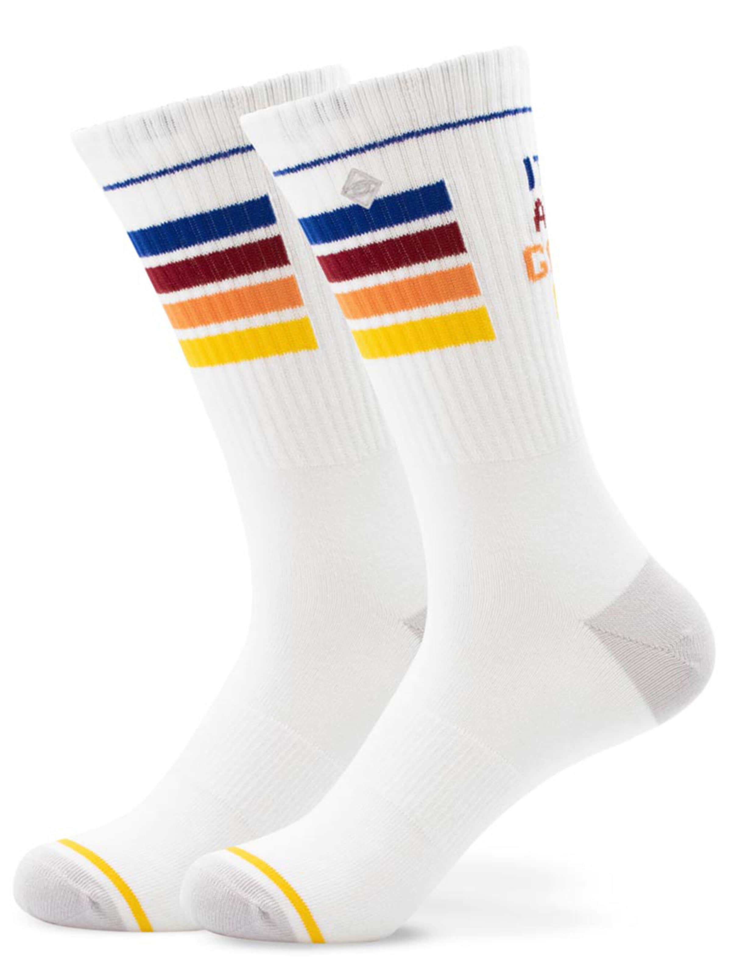 J.Clay Socks 'All Good' in White: front