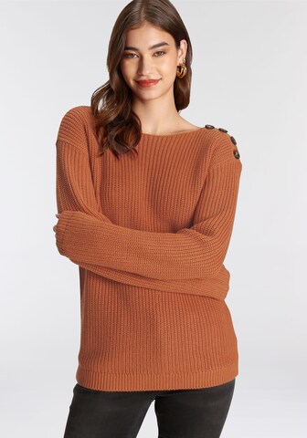 LAURA SCOTT Sweater in Brown: front