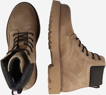 Tommy Jeans Lace-Up Boots in Beige