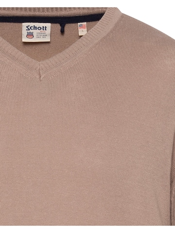 Schott NYC Sweater in Beige
