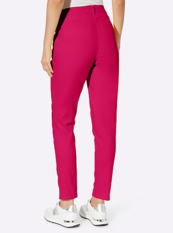 Slimfit Pantaloni con piega frontale di heine in rosa