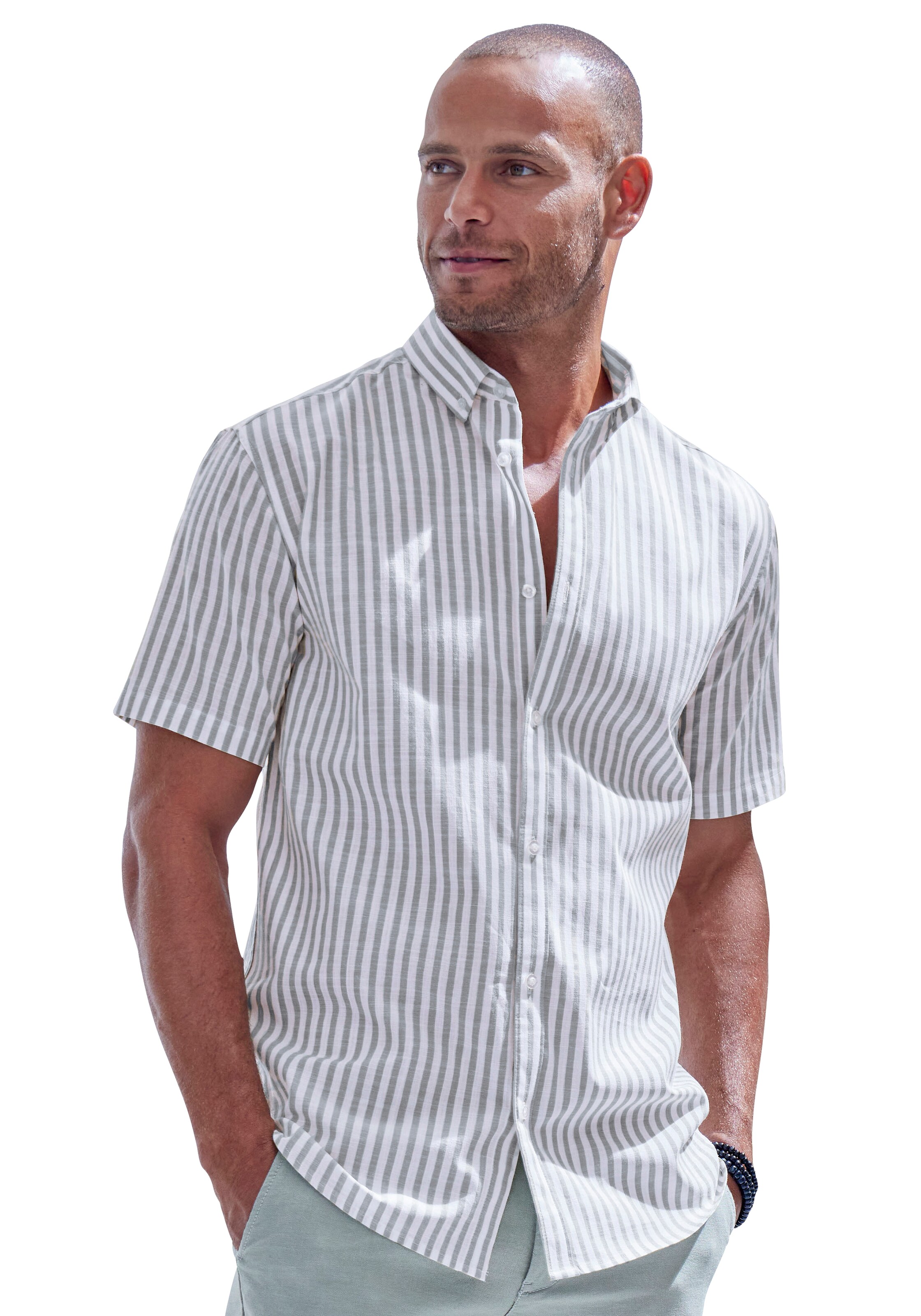 JOHN DEVIN Regular fit Business Shirt in White: front