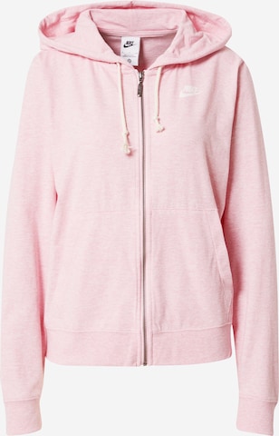 Giacca di felpa di Nike Sportswear in rosa: frontale