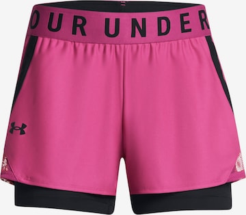 UNDER ARMOUR Workout Pants 'Play Up' in Pink: front