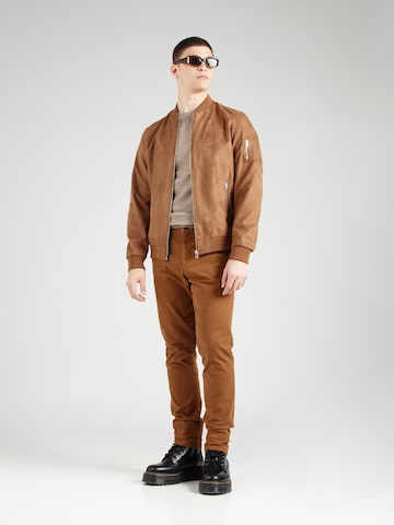 AÉROPOSTALE Tapered Chino nadrág - barna