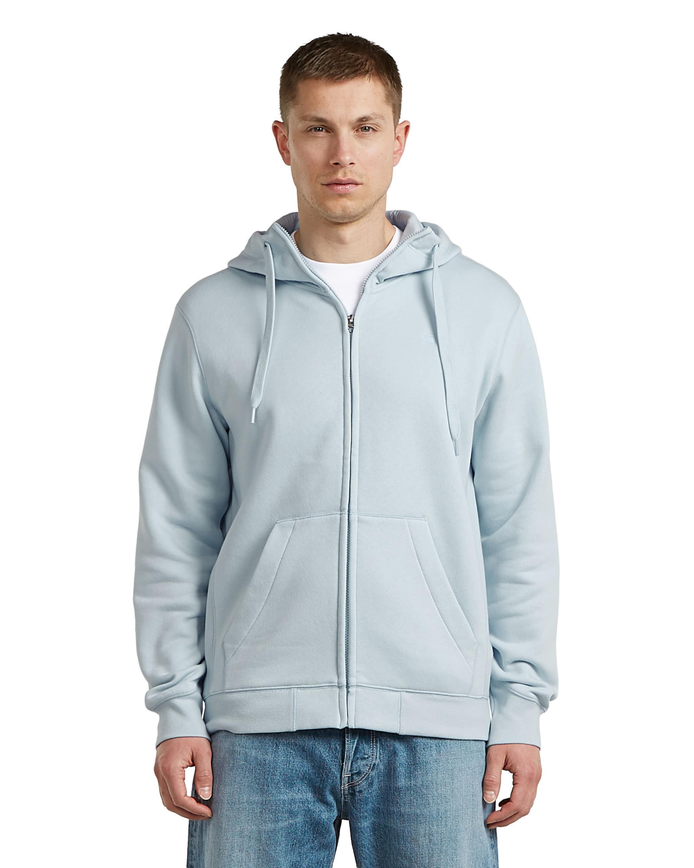 G-STAR Sweat jacket 'Premium Core' in Blue: front
