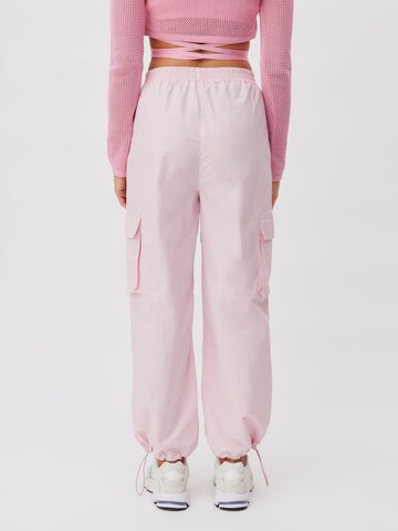 LeGer by Lena Gercke Wide leg Cargo trousers 'Elanor' in Pink