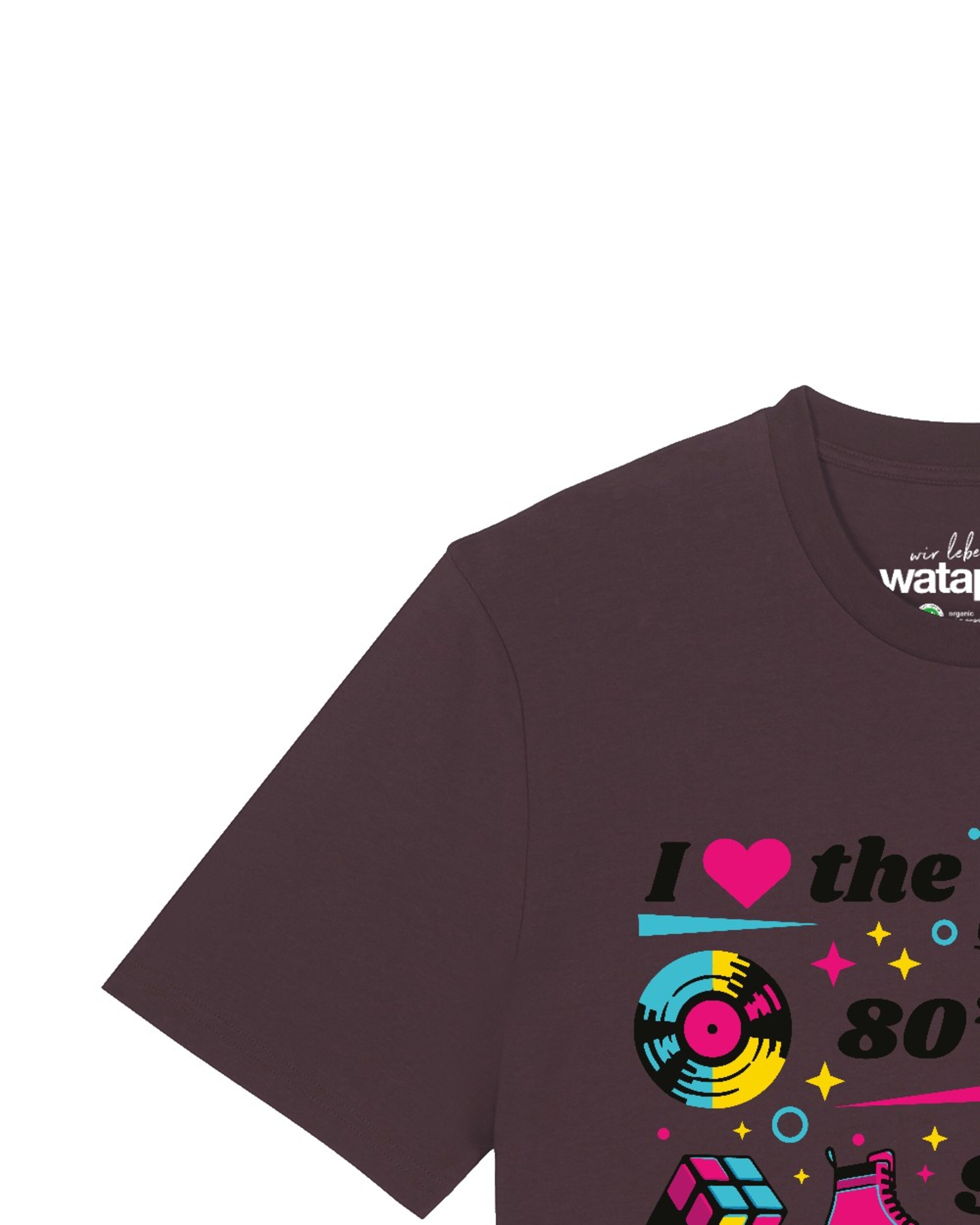 T-Shirt '80s Love' Watapparel en marron