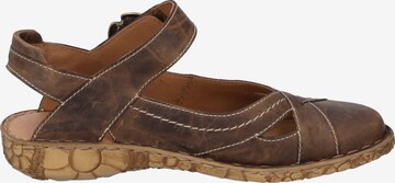 JOSEF SEIBEL Ballet Flats with Strap 'Rosalie' in Brown