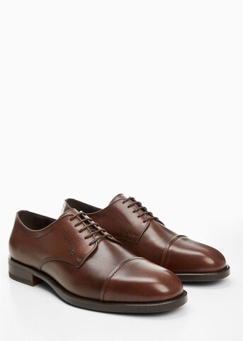 MANGO MAN Lace-Up Shoes 'Madrid' in Brown