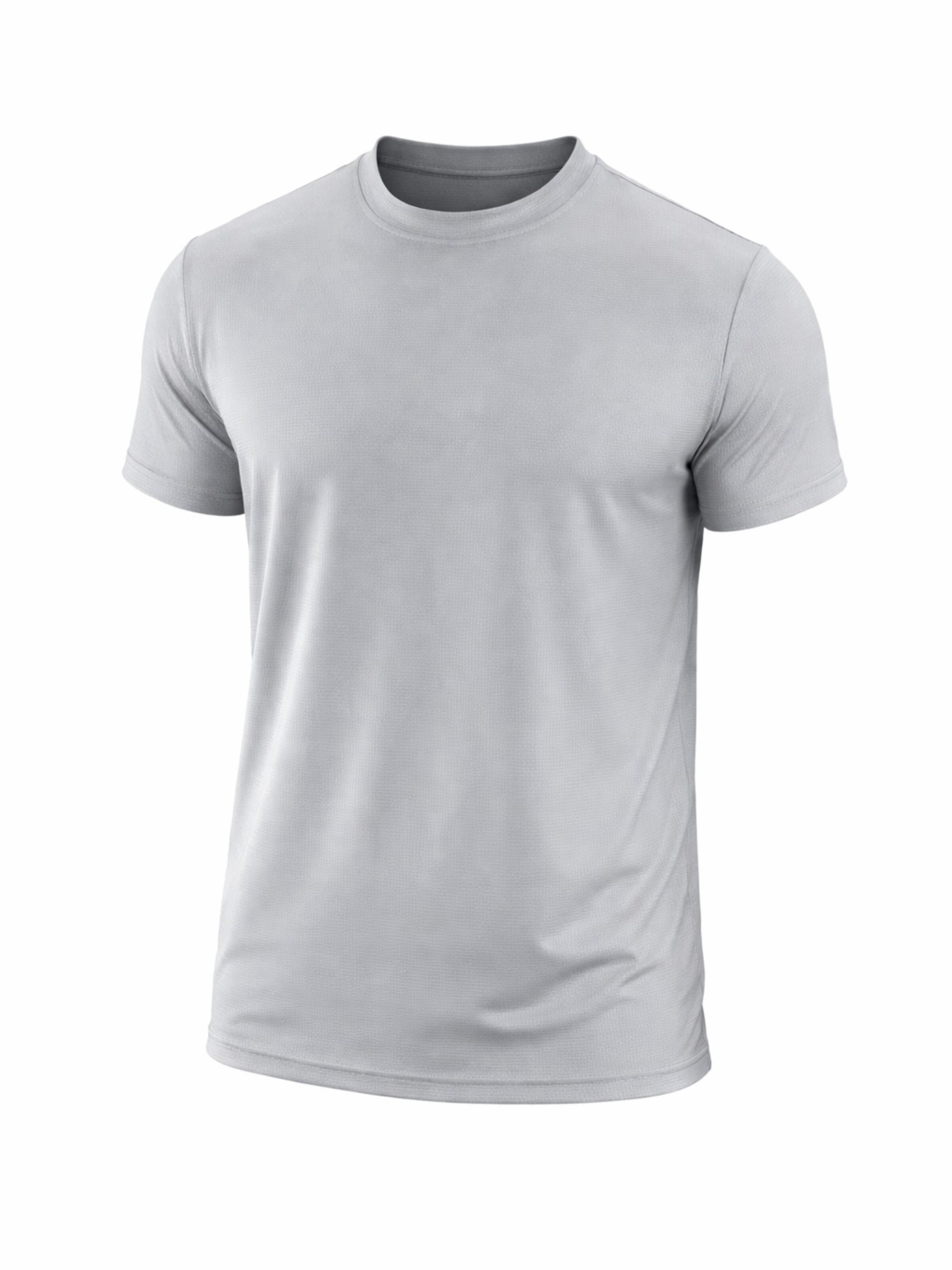 PANTONECLO - Camiseta funcional 'Pantoneclo Men's Gym Crew Neck Short Sleeve T-Shirt' en gris: frente