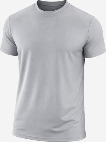 PANTONECLO - Camiseta funcional 'Pantoneclo Men's Gym Crew Neck Short Sleeve T-Shirt' en gris: frente