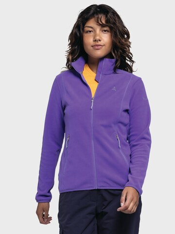 Schöffel Functionele fleece jas in Lila: voorkant