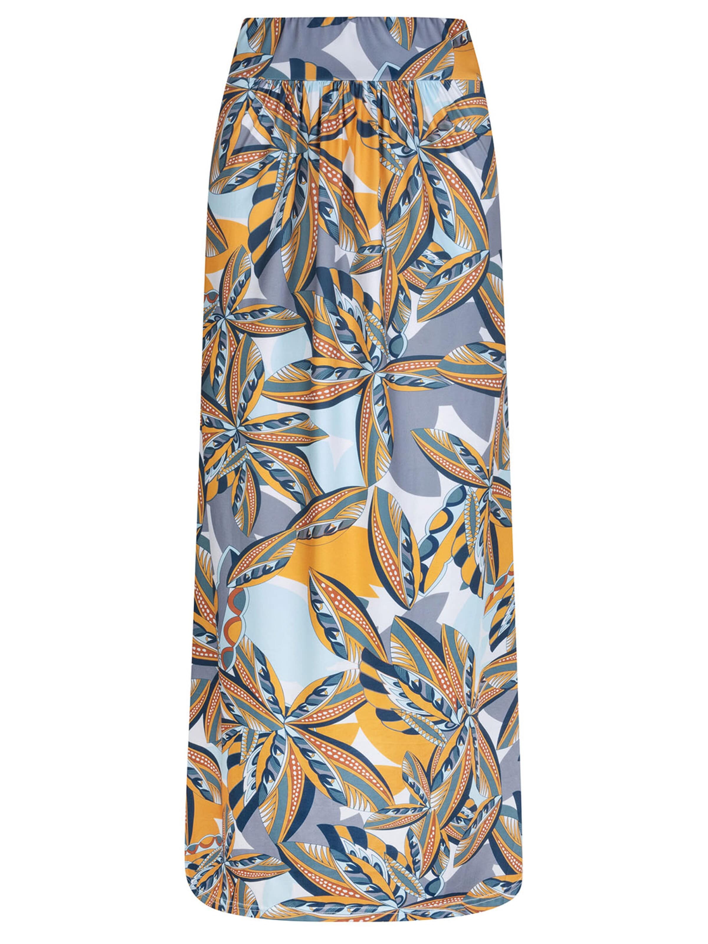 Jupe 'Maxi skirt Palm' Chic by Lirette en orange