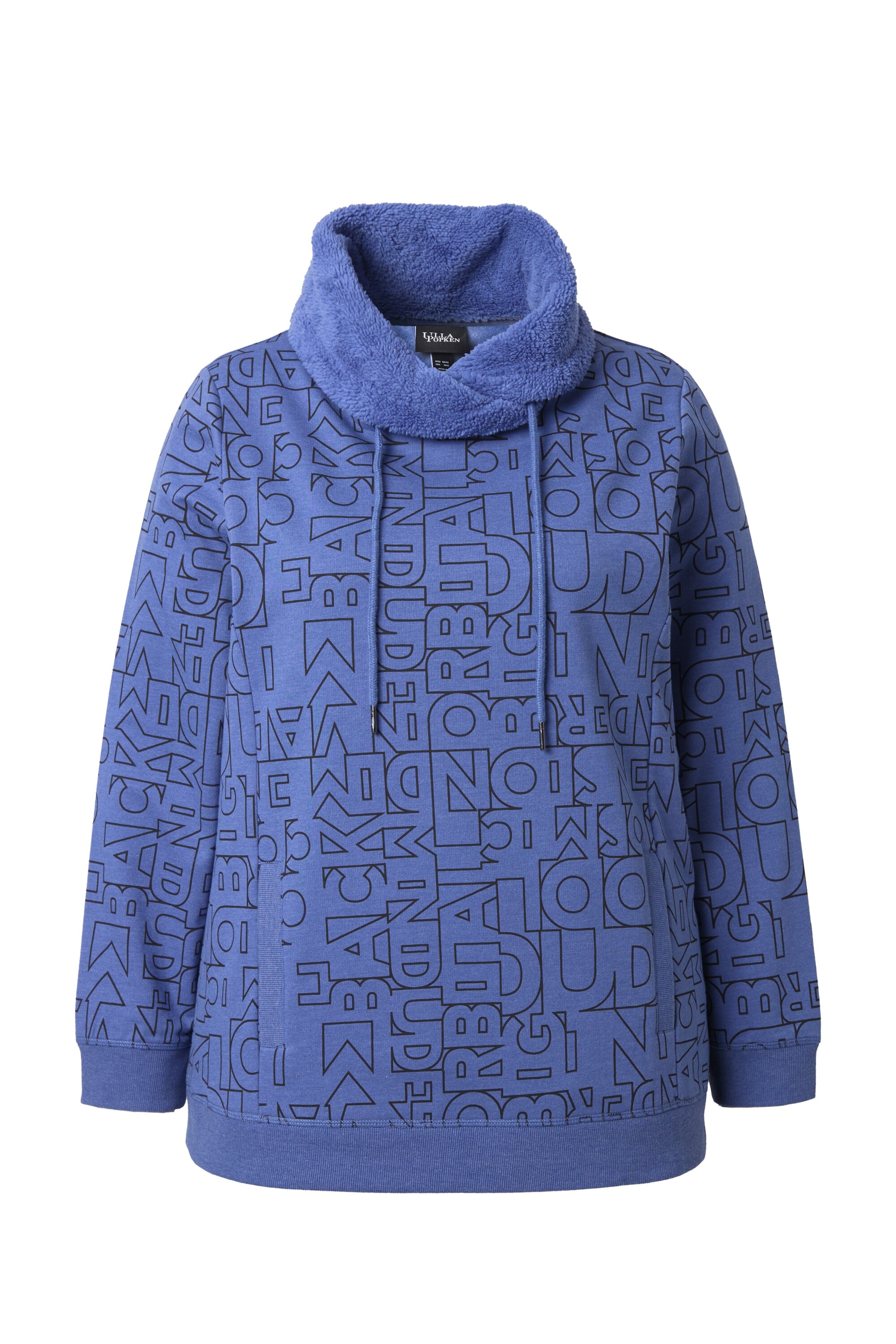 Ulla Popken Sweatshirt in Blauw: voorkant